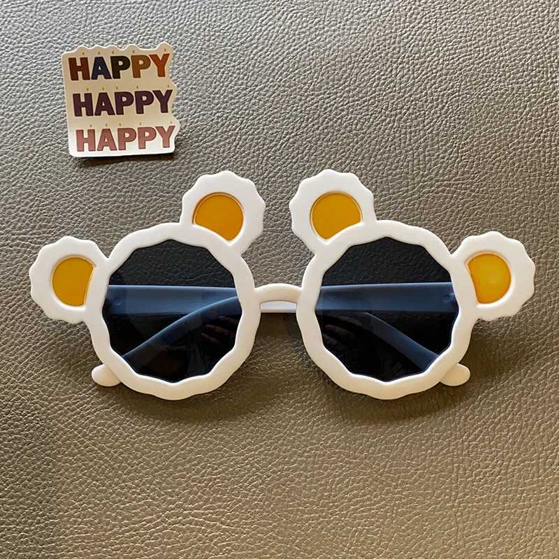Sunglasses 2023 Baby Girls Lovely Colors Bear Ears Sunglasses UV400 Acrylic Fashion Children Outdoor Protection Sunglasses Kids Sun Glasses