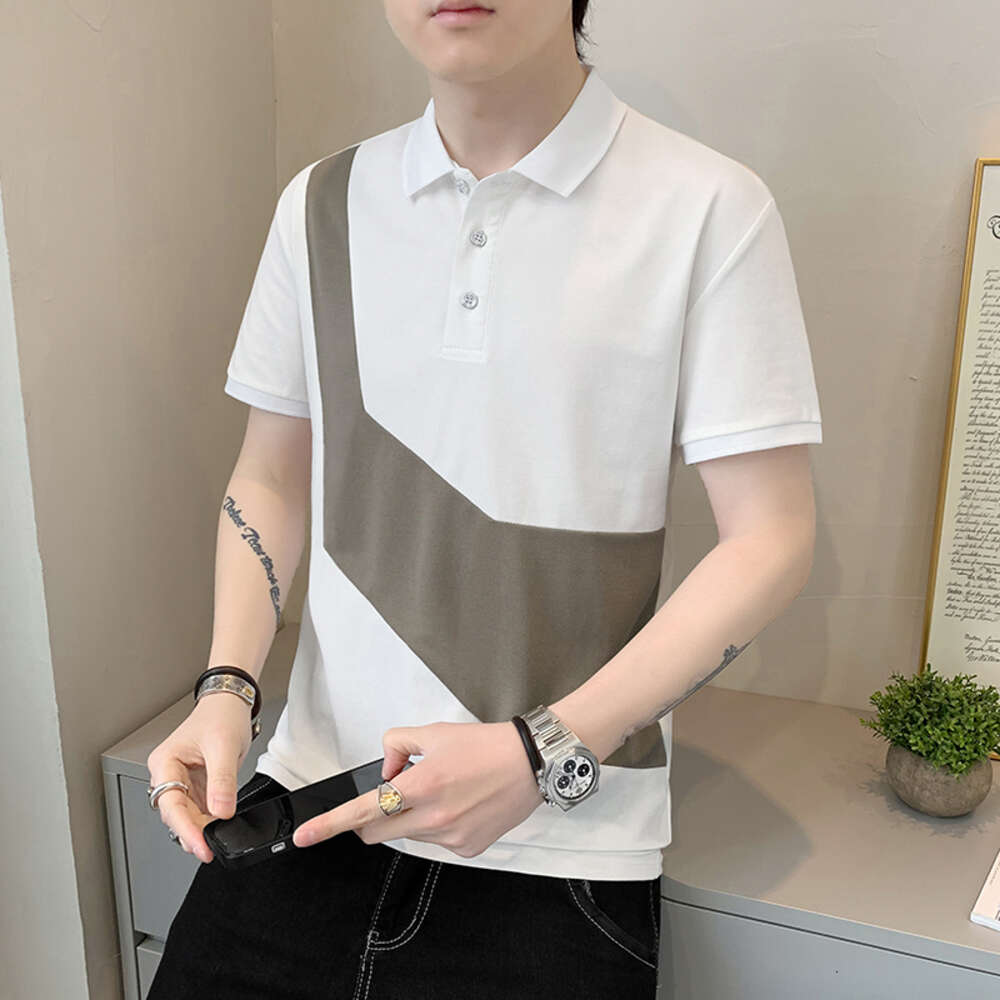 Summer short sleeved 2023 Youth Fashion Polo casual polo shirt T-shirt trendy men's clothing