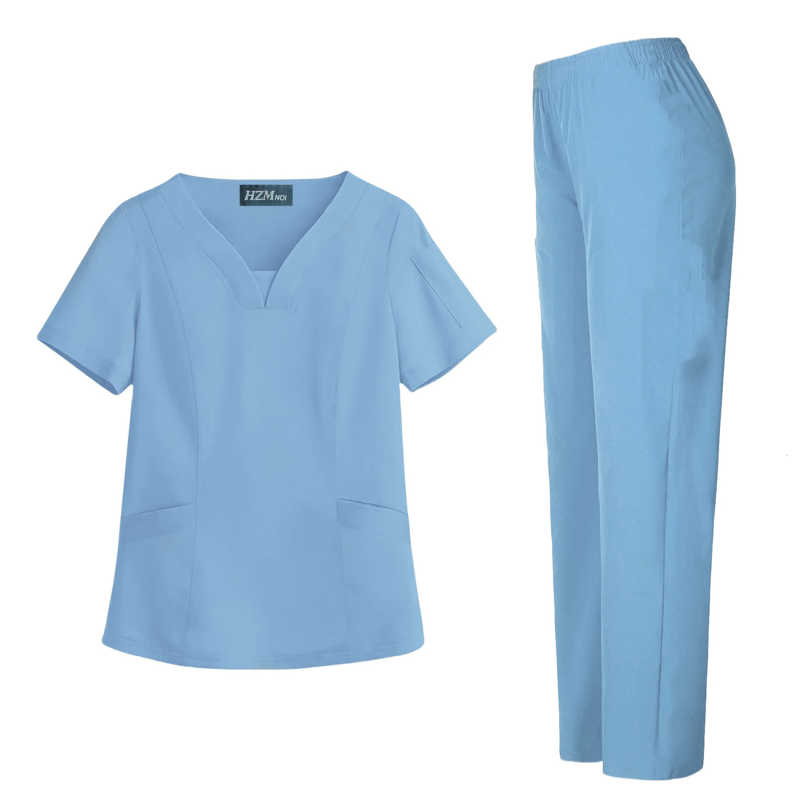 Uniforms Woman Scrub Set Nurse Beauty Salon Workwear Clinical Scrubs Top Pant Spa Doctor Nursing Tunic Suit 240715