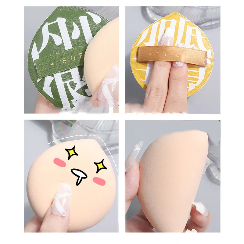 3 pieces/box soft air cushion puff concealer brush round makeup mixer sponge elastic cotton candy cosmetics foundation make-up set 240715