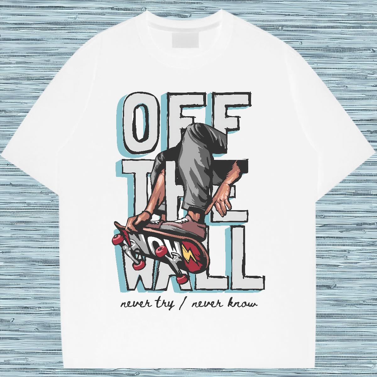 Loose Fit Men Tees Graffiti Art 230g Cotton Crew Neck Cotton Breathable Street wear Hip Hop T shirt Graphic DIY Customized Tops Shirt