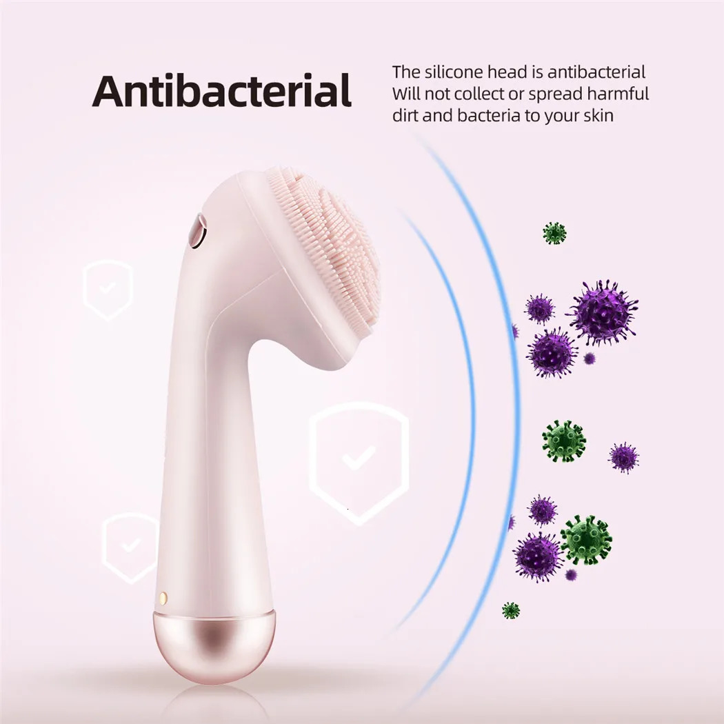 Electric silicone brush cleaning vibration roller massage hole cleaning tool waterproof charging beauty tool 240715