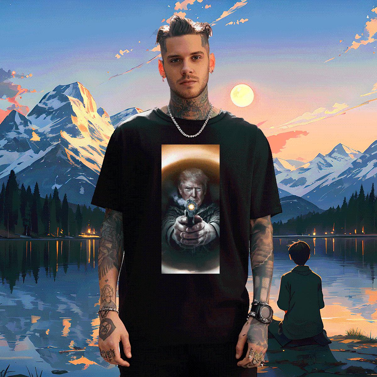 Loose Men T Shirts Fight 230g 100% Cotton Anime Printing Street Cotton Breathable Mens Tshirts Stylist Custom Printing Wear