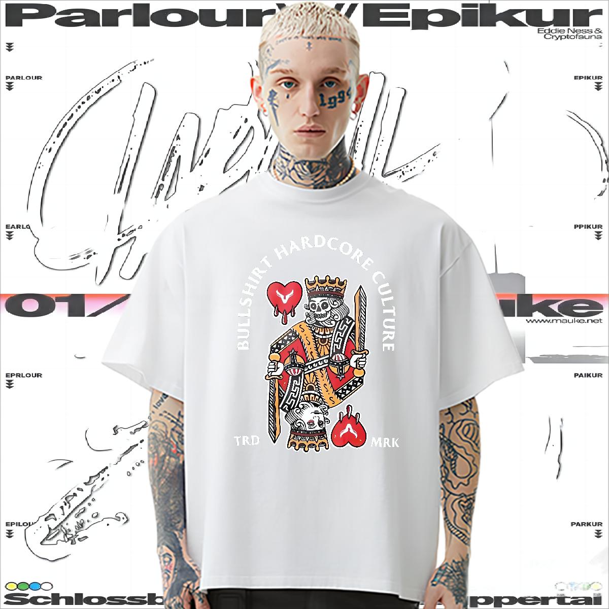 DIY Customized T Shirt For Man fashion 230g Cotton Skull Street Wear Men Tops Tees Cotton Breathable Wholesale