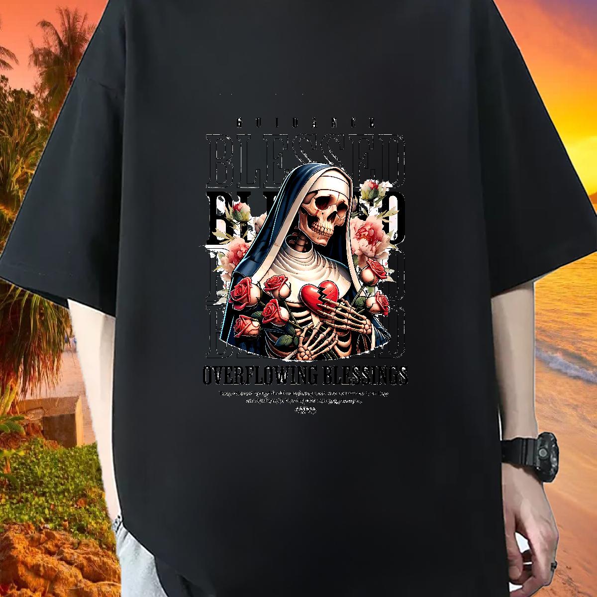 5A Mens T Shirts Home Outdoor Breathable Crew Neck Cotton Mens Tshirts 2024 DIY Printed Wear