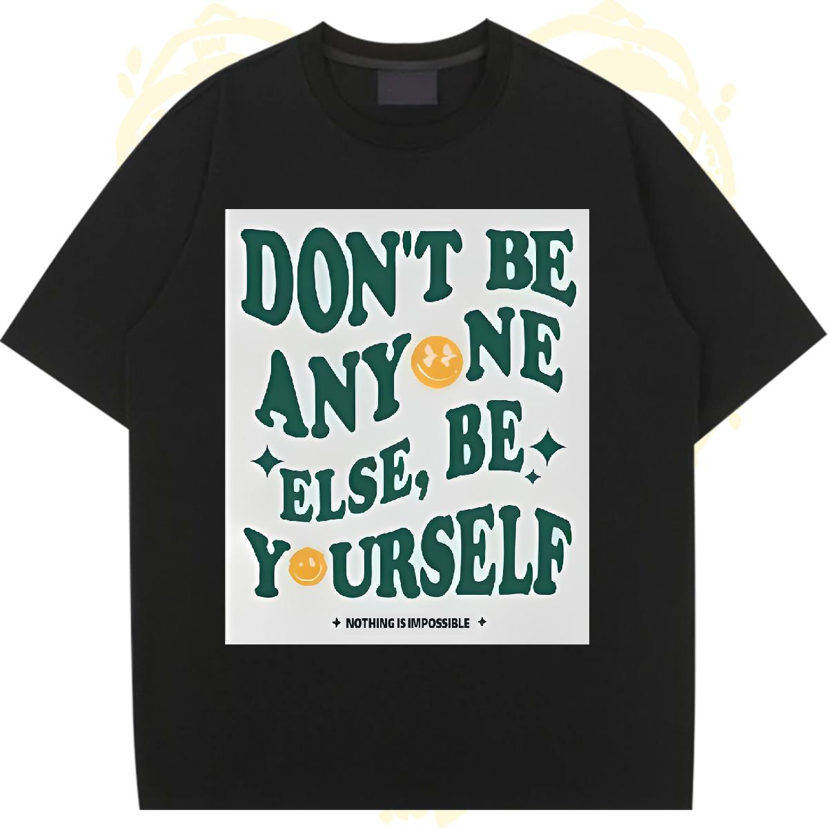 Custom T-Shirts Crew Neck Cotton Breathable nothing is impossible 230g 100% Cotton Daily Wear Unisex Tshirts Floral Print Designer Nice Tees