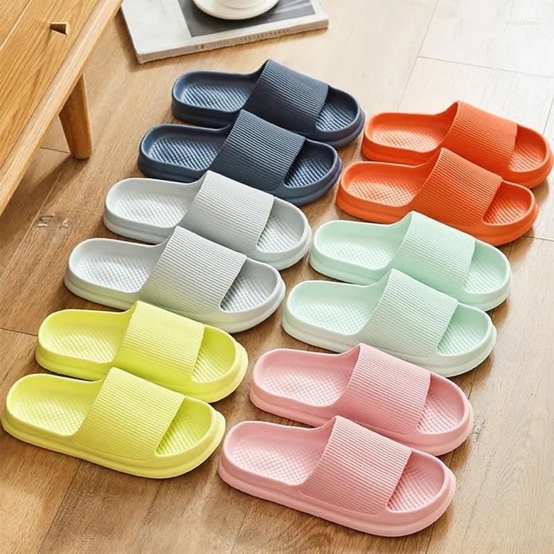 Slippers Summer Shoes Men Women Slides Home Indoor Thick Platform Bathroom Sandals Ladies Slide For