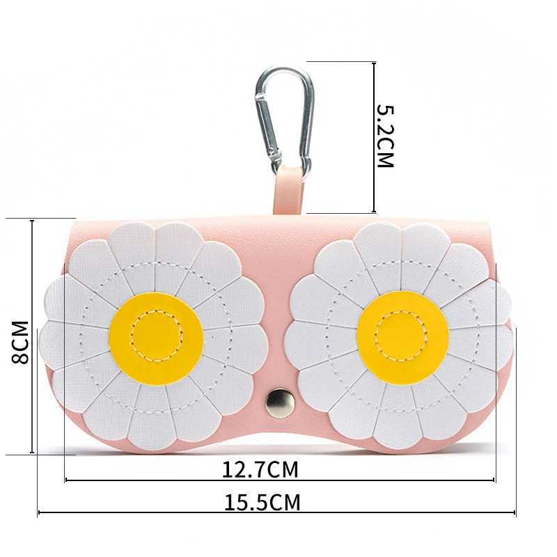 Sunglasses 2022 Children Cute Cartoon PU Leather Sunglasses Case Portable Eyeglasses Bag Storage Protection Glasses Case Kids