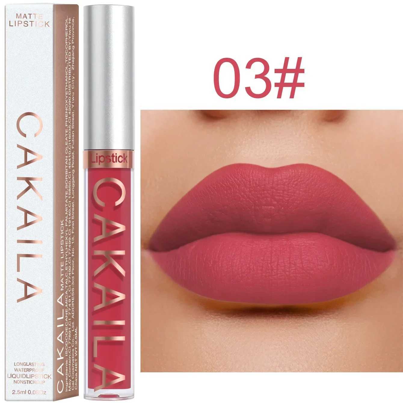 Matte pink velvet lipstick 18 color lipstick lasting unmarked red sexy waterproof liquid lipstick cosmetics W241101