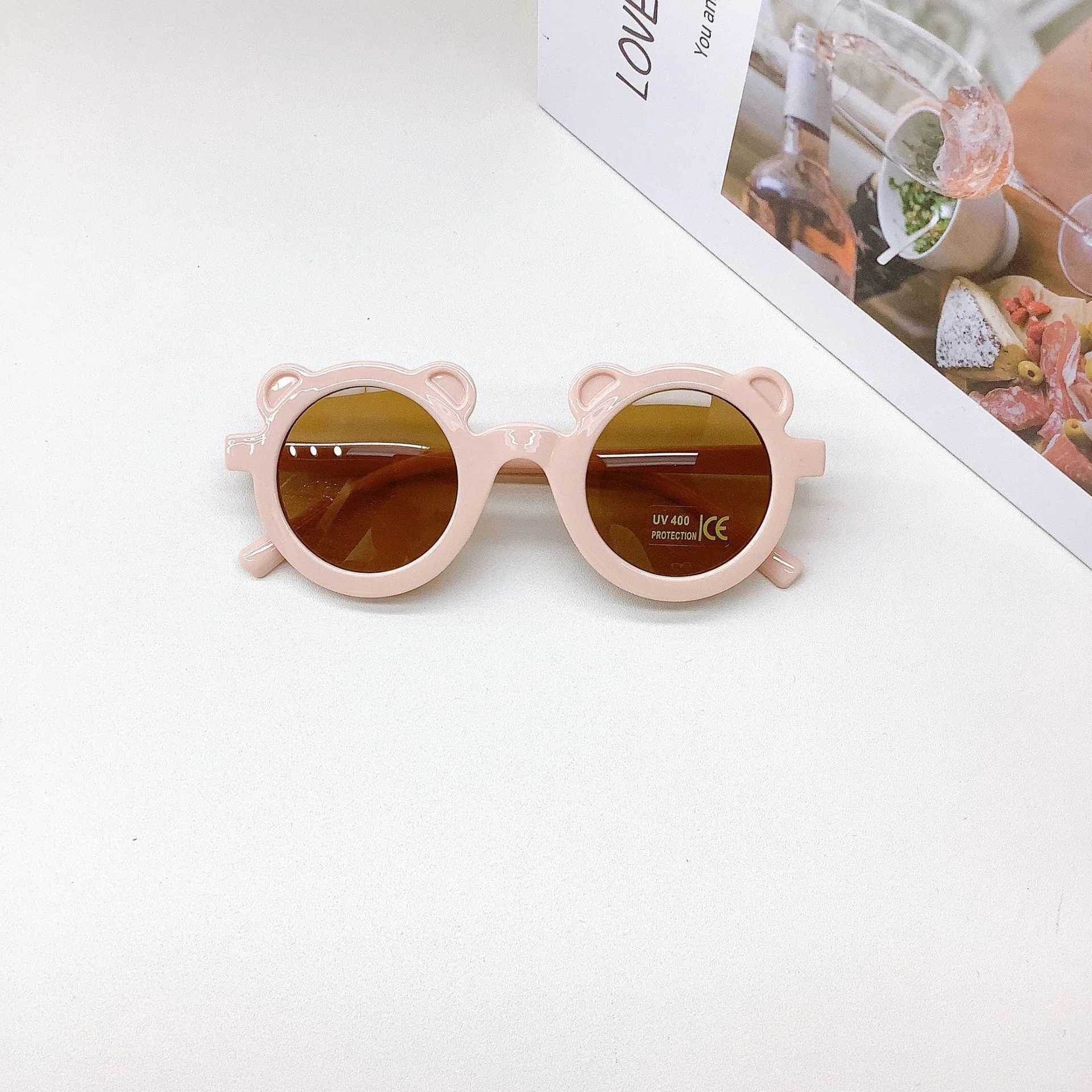 Sunglasses New Childrens Sunglasses Fashion Cute Baby Bear Glasses Korean Version UV Protection Sun Protection Sunglasses Fashion