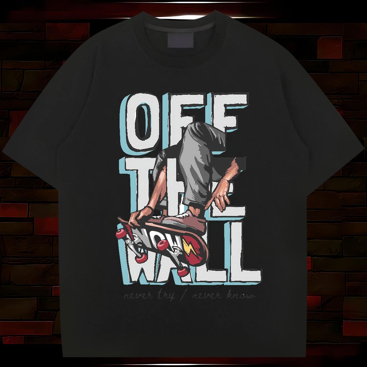 Comfortable Men Clothes T-Shirt Graffiti Art 230g Cotton Short Sleeve Cotton O-Neck Anime Printing Street Man T Shirts Asian Size Fashion New Tee Shir