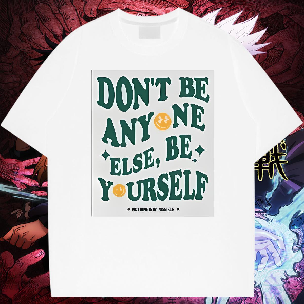 Designer T shirt nothing is impossible 230g Cotton DIY Printed Men Clothes T-Shirt Hip Hop Short sleeve Cotton Soft 5A Tops Tees