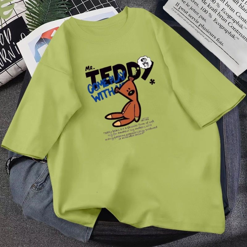 Designer's new women's T-shirt fashionable loose print plus size T-shirt short sleeved plus size T-shirt plus velvet top COD