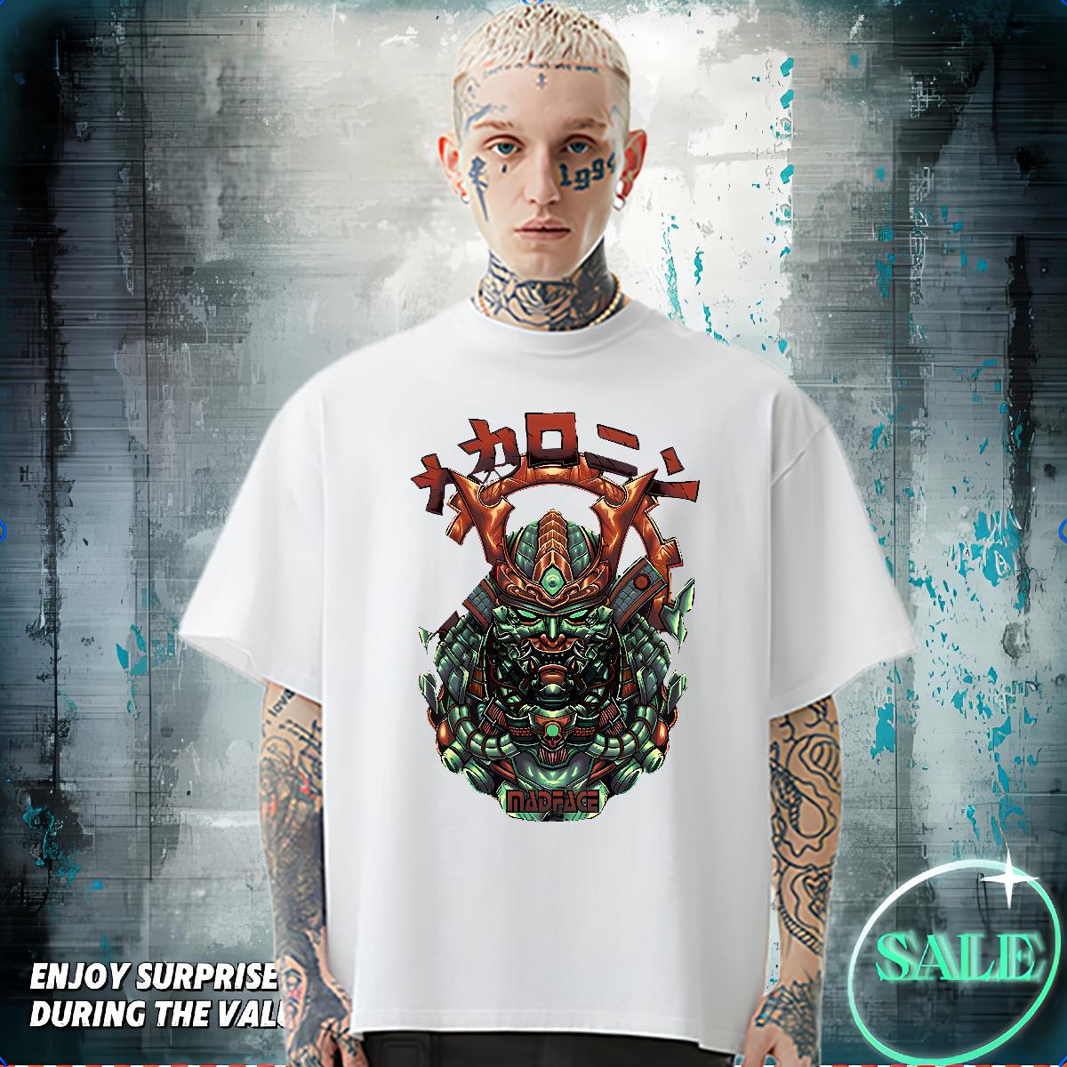 Classic Casual Mens T Shirts fashion 100% Cotton 230g Oversized Anime Printing Street Men Tees 180g Cotton Unisex