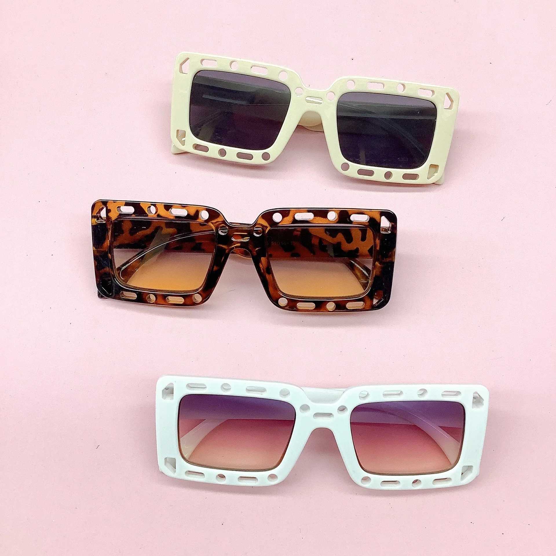 Sunglasses Fashionable childrens sunglasses Individualized box hollow-out trend new anti-UV sun visor