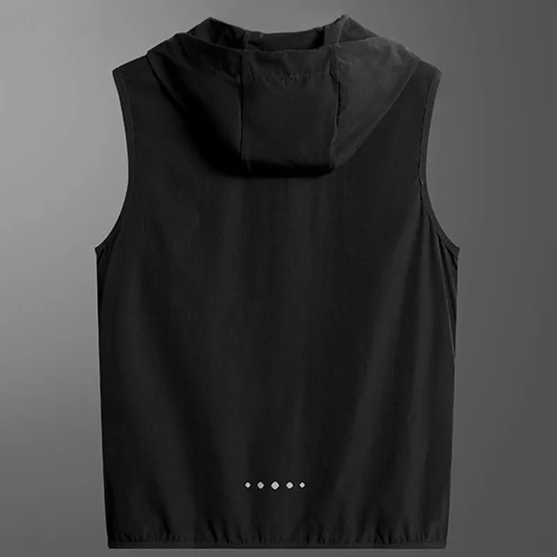 Golf Jackets Vest For Men Summer Fashion Ultra-thin Ice Silk Fast Dry Golf Waistcoat Outdoors Golf Wear Light Soft Men Golf Coat 240712