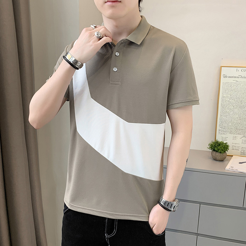 Summer short sleeved 2023 Youth Fashion Polo casual polo shirt T-shirt trendy men's clothing