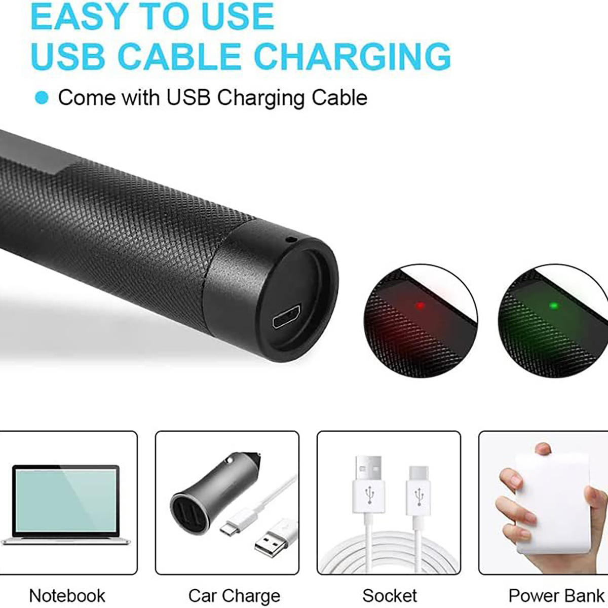 Long Range Tactical Green Beam Flashlight Laser Pointer rechargeable Laser Pointer Cat Toys with Star Cap Adjustable