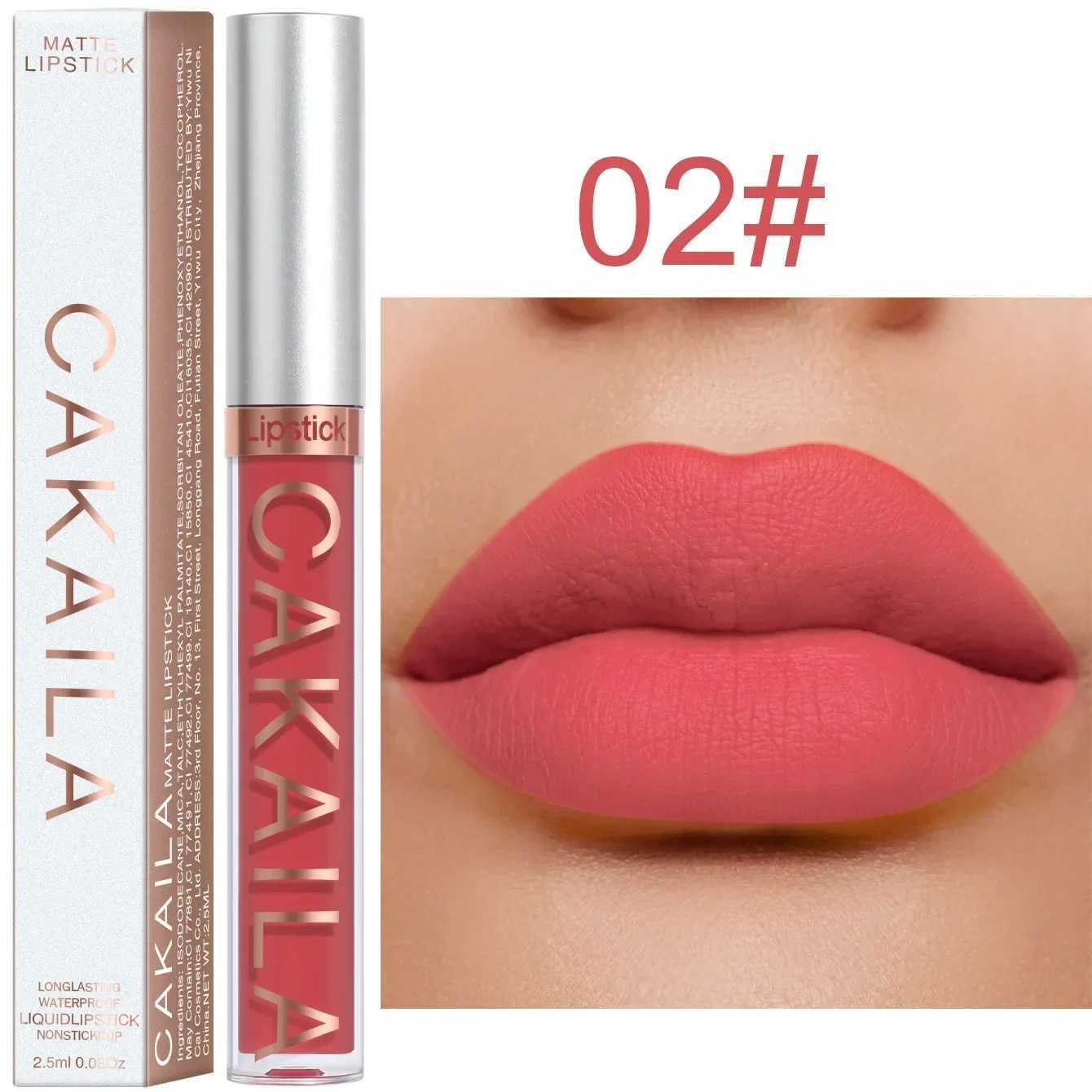 Matte pink velvet lipstick 18 color lipstick lasting unmarked red sexy waterproof liquid lipstick cosmetics W241101