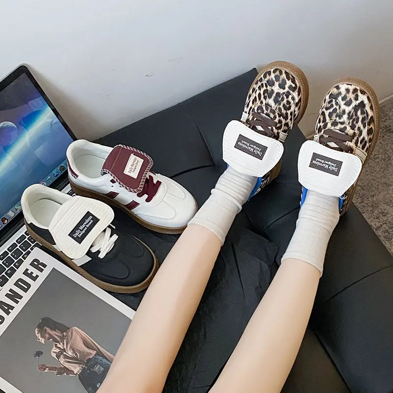 Leopard Print Womens Canvas Shoes Classic Casual Women Trend Sneakers Flat Vulcanize atillas de mujer 240715
