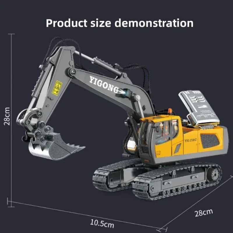 Children 2.4G Remote Control Excavator RC Model Load Car Toys Dump Truck Bulldozer Engineering Vehicle Christmas Birthday GiftsM0715