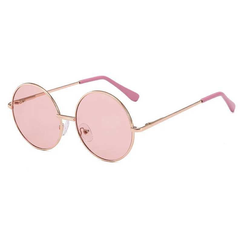 Sunglasses Childrens sunglasses metal frame round sunglasses simple anti ultraviolet tide childrens glasses