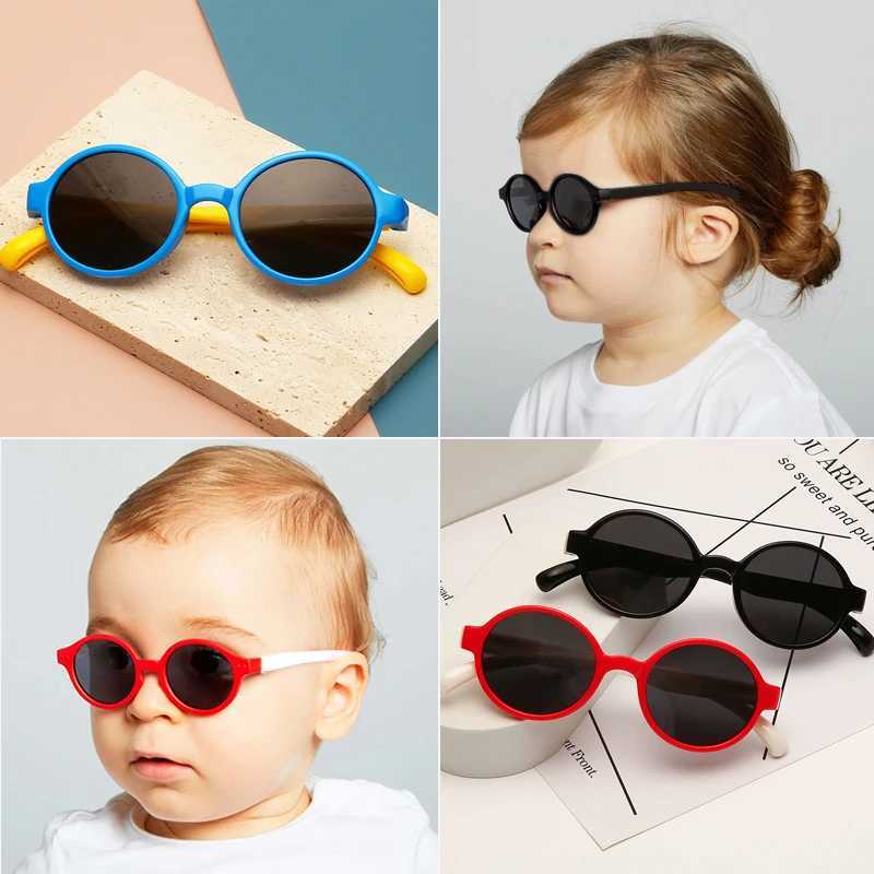 Sunglasses Baby Girls Cute Silica Gel Round Outdoor Sun Protection Sunglasses Children Lovely Sunglasses Boys Kids Eye Protection Glasses
