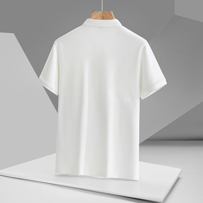 T-shirt, summer polo shirt, trendy and handsome, flip collar, half sleeved top, men's shirt