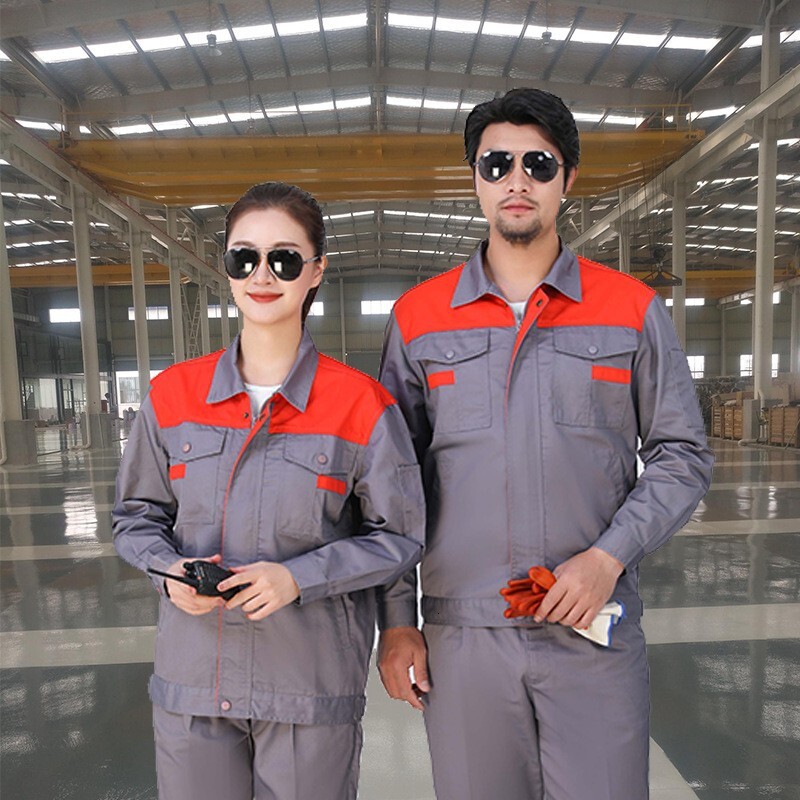 Straight hair dirt resistant set workshop, auto repair, welding, labor protection clothing, men's and women's workwear, embroidered wordsF71