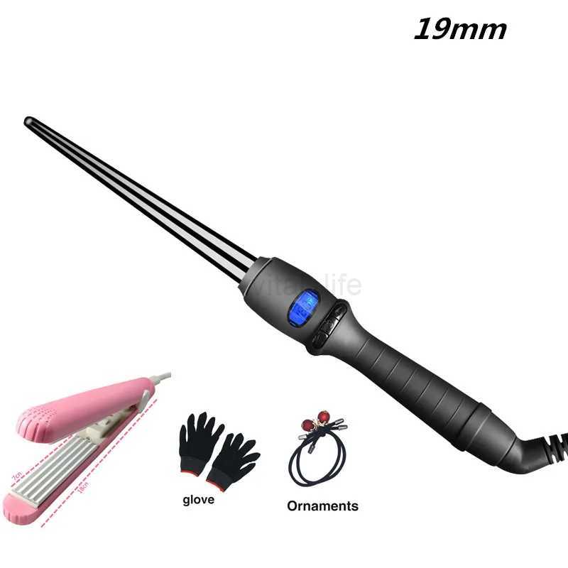 2020 Package sale LCD single cone hair curlers horn head pear electric wave perm rod does not hurt power generation coilCL240716