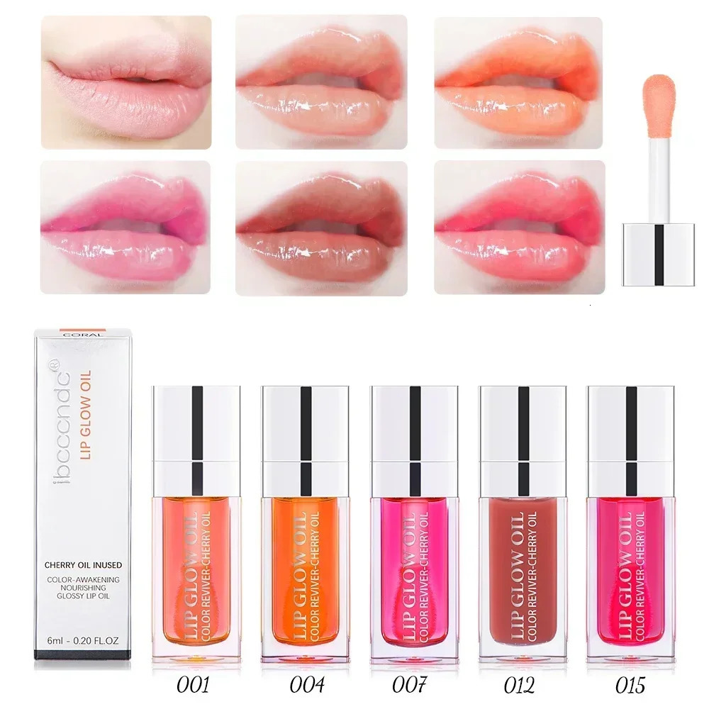 6ml Moisturizing Lipgloss Transparent Lip Glow Oil Plumping Hydrating Lip Glaze Lip Plumper Makeup Liquid Lipstick Lips Cosmetic 240712