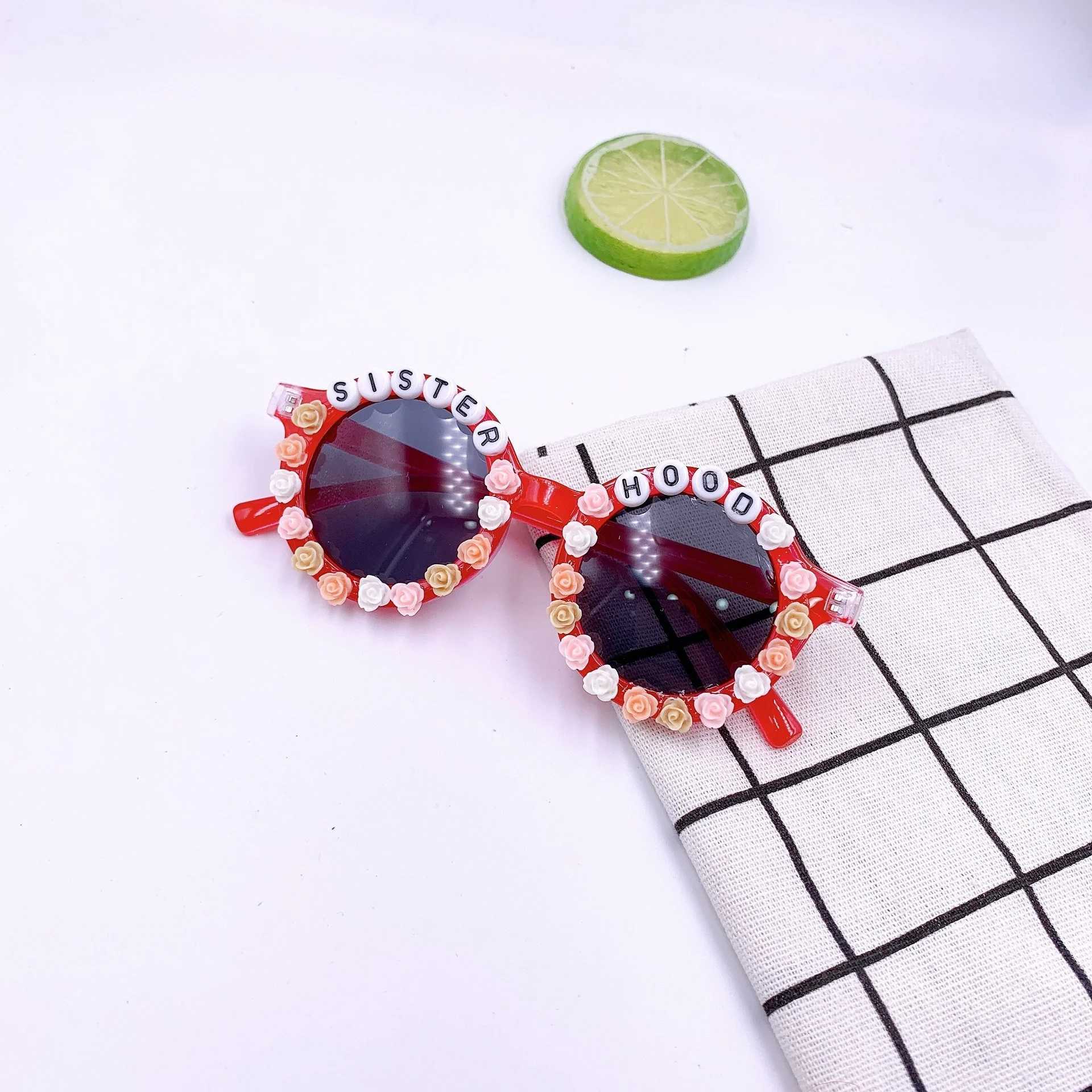 Sunglasses DIY Childrens Sunglasses New sticky letter cute personality childrens sunglasses Fashion Street Photo cool glasses sunglasses