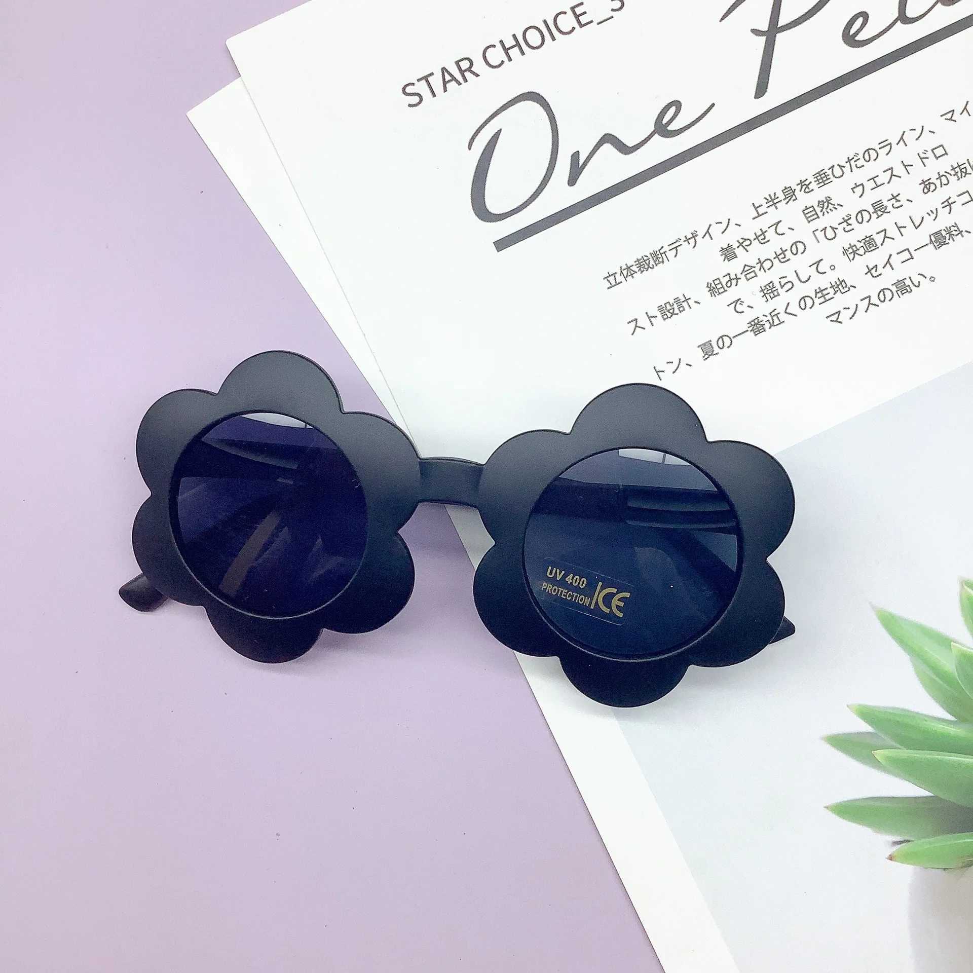 Sunglasses New Fashionable And Sunflower Sunglasses Baby Super Cute Childrens UV Protection Multi Color Glasses