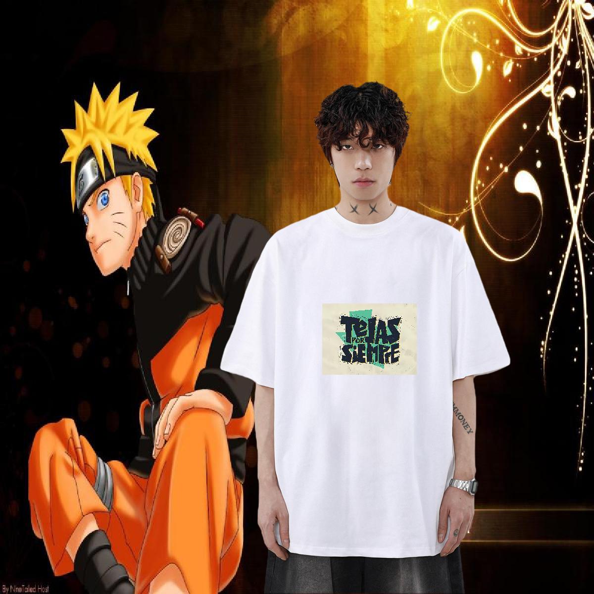 Wholesale Mens T Shirts DIY Men Tees Anime Printing Street Short sleeve Cotton Soft Cool Design Tee Shirt