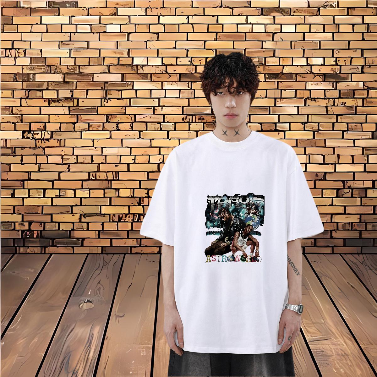 Soft Mens Tshirts Crew Neck Cotton Street T-Shirts for Men DIY Printed 2024 New Wear