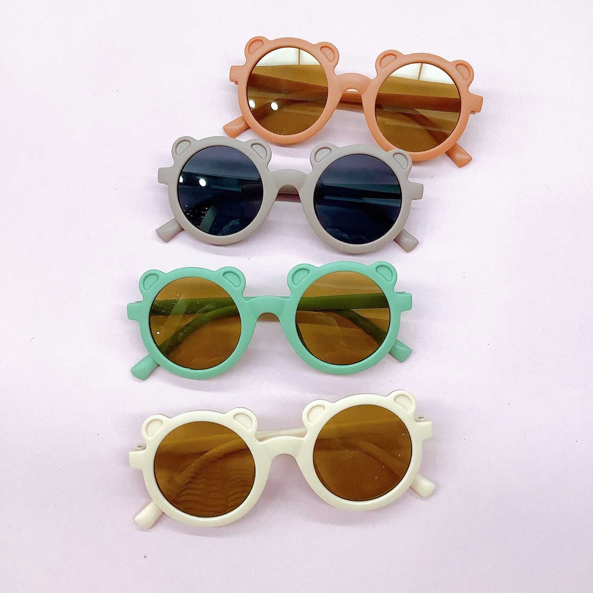 Sunglasses Bear scrub ins wind net red cute boys and girls childrens sunglasses UV resistant childrens sunglasses