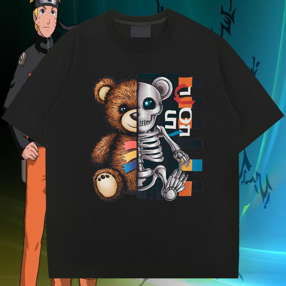 Brand Men T Shirts bear 230g Cotton Daily Wear Crew Neck Cotton Tshirts 2024 Designer Custom Printing Top Tees