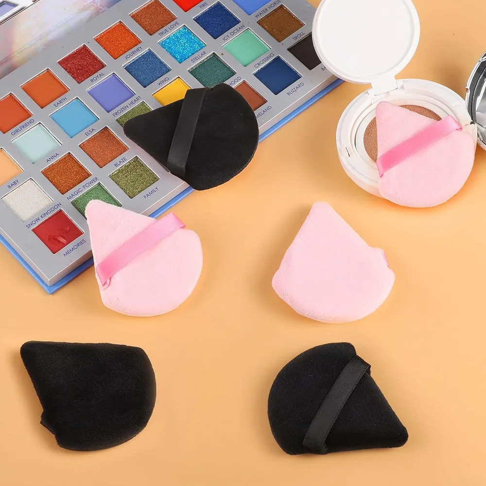 cosmetics basic puff mini triangle powder puff womens beauty reusable sponge washable makeup powder accessories 240715