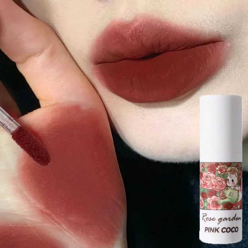 Rose Garden Matte Muse Lip Mud Liquid Lipstick Waterproof Nude Lip Gloss Long Lasting Non-stick Cup Sexy Women zxx24071