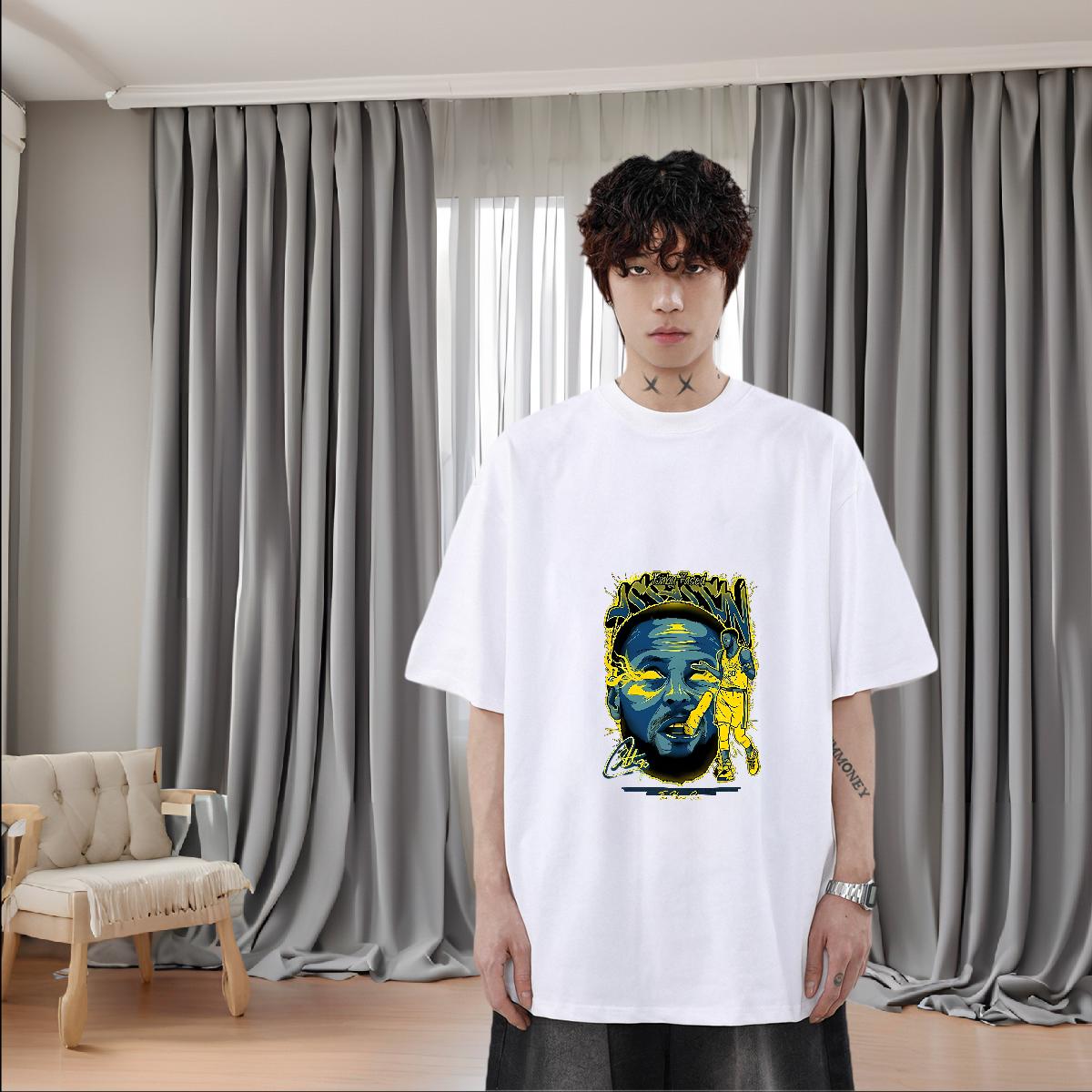 Wholesale Men Tshirts Breathable Short Sleeve Daily Outfit T-Shirts for Men Cartoon Print DIY Tees