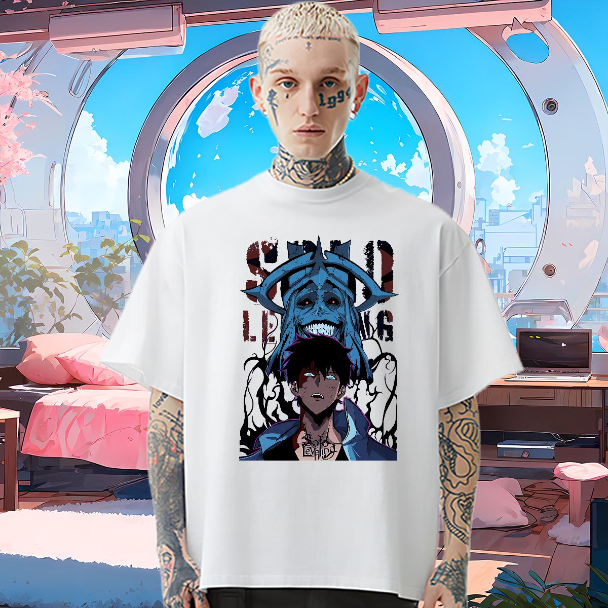 New Arrival Man T Shirts fashion 230g 100% Cotton Custom Print Plus Size Men Tees Beach Breathable Short Sleeve Loose Tees Shirts