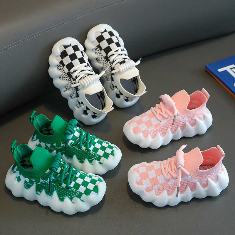 Sneakers Children's sports shoes summer new spring and autumn men's shoes trendy styles for girls breathable knitted shoes shoes