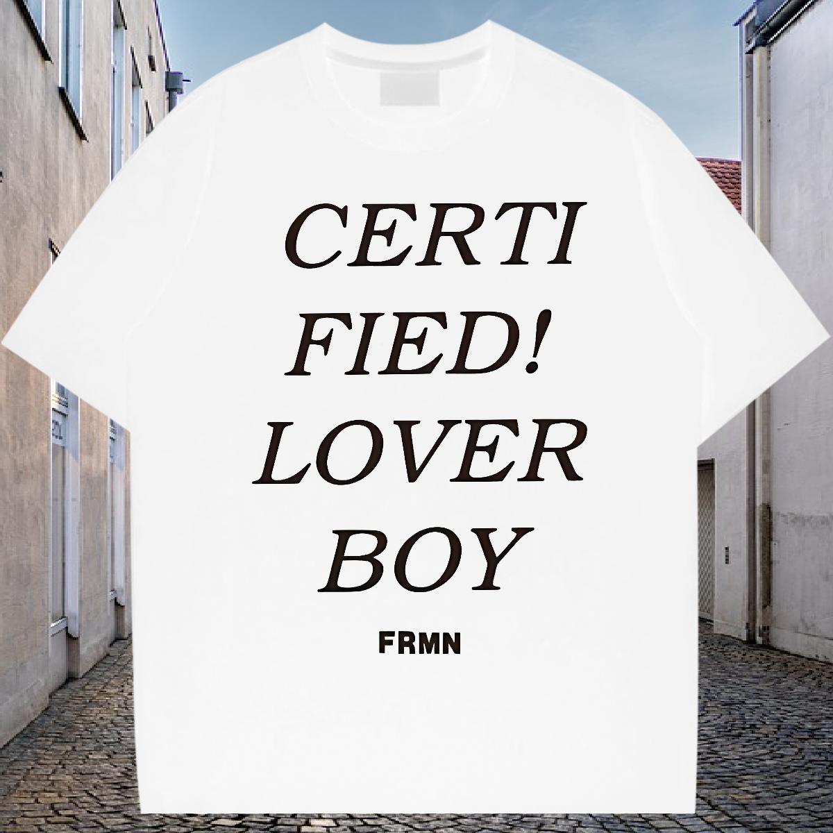 Classic Man T Shirts fashion 100% Cotton 230g Daily Wear Crew Neck Cotton Breathable Tshirts DIY DIY Printed Tops Tees