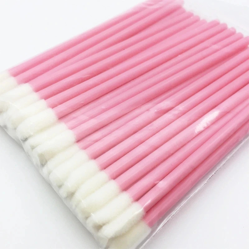 500-2000Pcs pink disposable lip brush full size lipstick eye black application lipstick stick set cosmetics makeup tool 240715