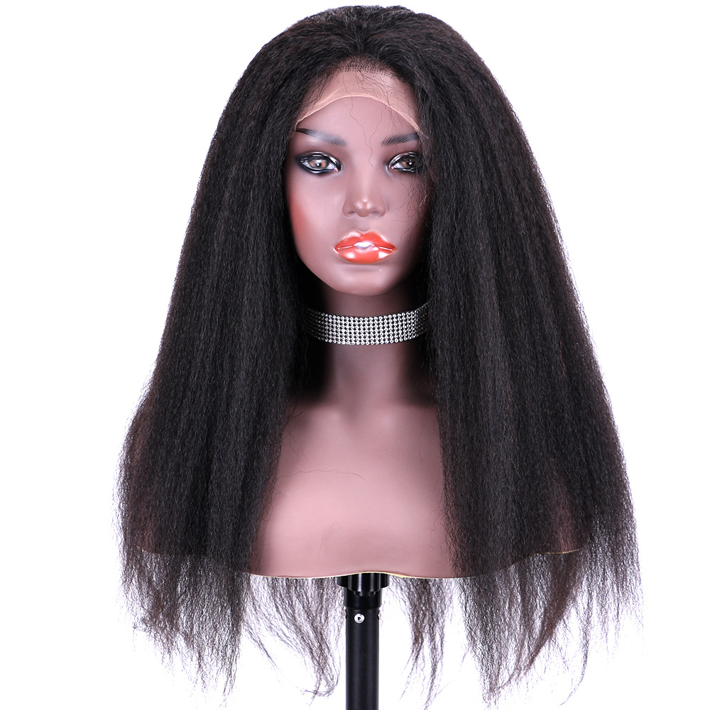 Yaki 10-30inch Straight Wig 13x6 Lace Front Human Hair Wigs Kinky Straight Wig Bone Lace Wigs Pre Pluck