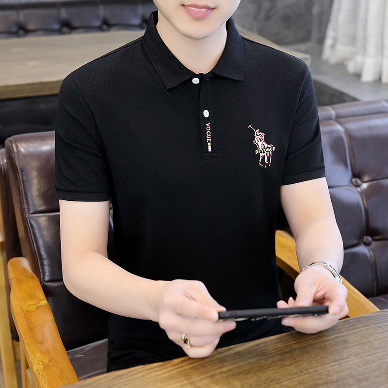 Polo shirt men's short sleeved T-shirt 2022 summer new breathable casual lapel with collar clothes