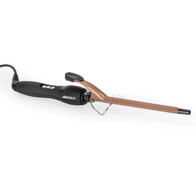 Aofeilei professional 9mm curling iron Hair waver Pear Flower Cone Ceramic curling wand roller beauty Salon Hair CurlersCL240716