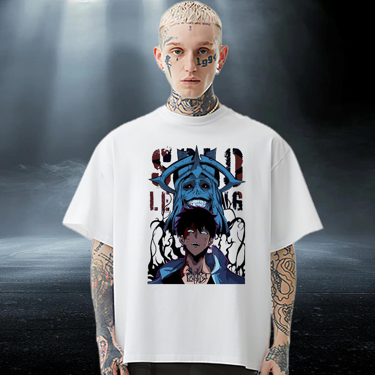 Comfortable T Shirt For Man fashion 100% Cotton 230g Street Wear Cotton O Neck Short Sleeves Men Tshirts Classic Anime Tees