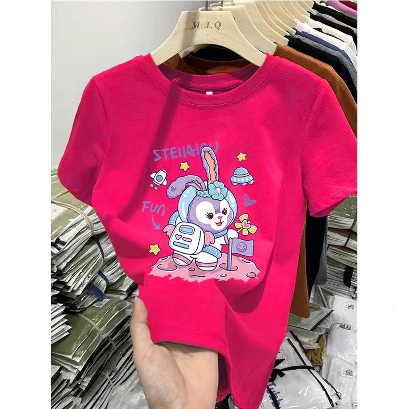 Korea Plus Size 4XL Short Sleeve T-shirt Women's Summer New Korean Student Tees Loose Oversized Female Tops COD