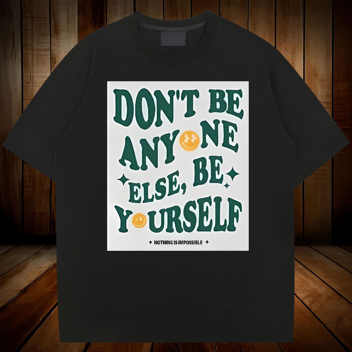 Brand Mens Tshirts nothing is impossible 230g Cotton Breathable Crew Neck Summer Casual T Shirts Men Custom Print Oversized Classic Casual Top Tees